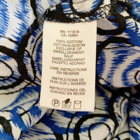 Michael Kors Cotton Patterned Tunic Sz S - Picture 11 of 11